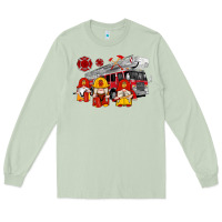 Matcha fire truck gnomes Long Sleeve Tee - Artiststas