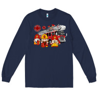 Navy fire truck gnomes Long Sleeve Tee - Artiststas