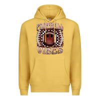 Antique Gold football vibes smiley face Premium Hoodie - BarkalooDesign