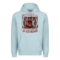 Blue Mist football vibes smiley face Premium Hoodie - BarkalooDesign