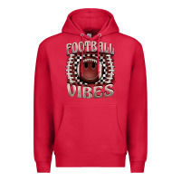 Cardinal football vibes smiley face Premium Hoodie - BarkalooDesign