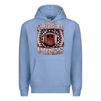 Colony Blue football vibes smiley face Premium Hoodie - BarkalooDesign