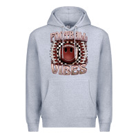 Heather Grey football vibes smiley face Premium Hoodie - BarkalooDesign