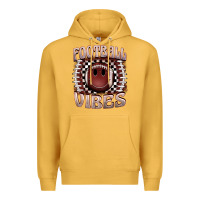 Mustard football vibes smiley face Premium Hoodie - BarkalooDesign