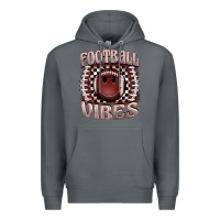Rock football vibes smiley face Premium Hoodie - BarkalooDesign