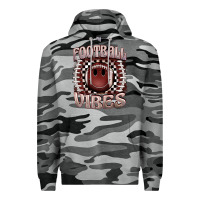 Slate Camo football vibes smiley face Premium Hoodie - BarkalooDesign