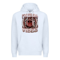 White football vibes smiley face Premium Hoodie - BarkalooDesign