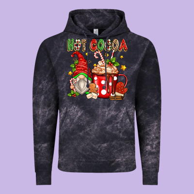 Hot Cocoa Gnome Vintage Hoodie Designed By Texasbilliewilder