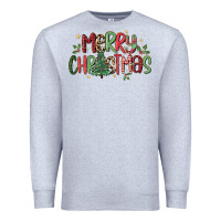 Heather Grey merry christmas Premium Sweatshirt - MaliasSmallBusiness