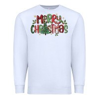 White merry christmas Premium Sweatshirt - MaliasSmallBusiness