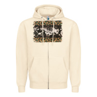 Sandshell leopard cowhide pattern background Zipper Hoodie - Jasminsmagicworld