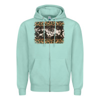 Leopard Cowhide Pattern Background Zipper Hoodie | Teevron