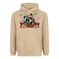 Mushroom raccoon with flowers Heavyweight Hoodie - MaliasSmallBusiness