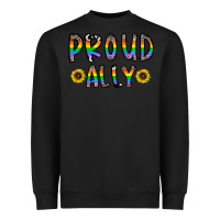 Black proud ally Heavyweight Sweatshirt - CowhideDigitalArt