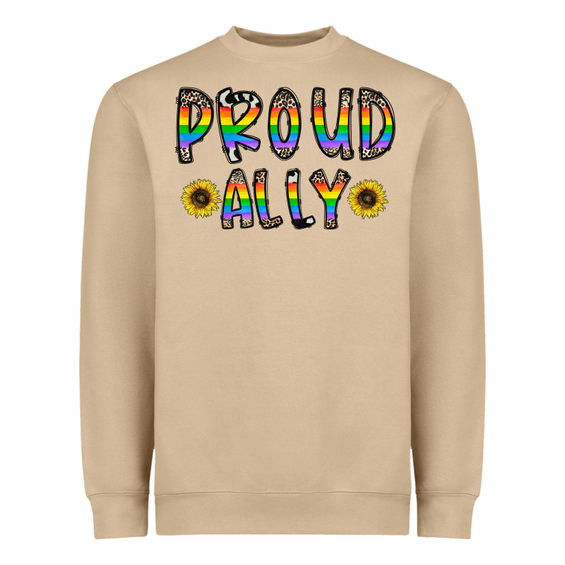 Proud Ally Heavyweight Sweatshirt by CowhideDigitalArt | Teevron