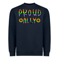 Navy proud ally Heavyweight Sweatshirt - CowhideDigitalArt