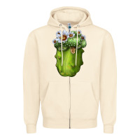 Sandshell blossfeldia cacti Zipper Hoodie - LillyAllenDesigns