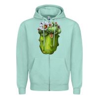 Blossfeldia Cacti Zipper Hoodie | Teevron
