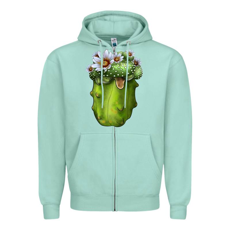 Blossfeldia Cacti Zipper Hoodie by LillyAllenDesigns | Teevron