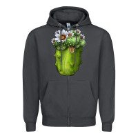 Smoke blossfeldia cacti Zipper Hoodie - LillyAllenDesigns