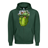 Sports Green blossfeldia cacti Zipper Hoodie - LillyAllenDesigns