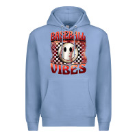 Colony Blue baseball vibes smiley face Premium Hoodie - BarkalooDesign