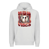 Baseball Vibes Smiley Face Premium Hoodie | Teevron