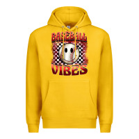 Lemon baseball vibes smiley face Premium Hoodie - BarkalooDesign
