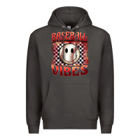 Smoke baseball vibes smiley face Premium Hoodie - BarkalooDesign