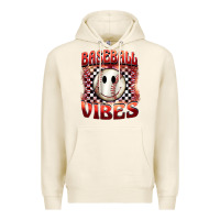 Tofu baseball vibes smiley face Premium Hoodie - BarkalooDesign