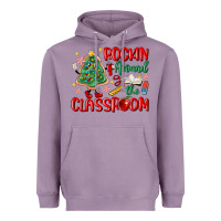 Lavender rockin around the clasroom teacher Heavyweight Hoodie - MaliasSmallBusiness