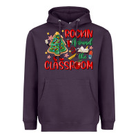 Plum rockin around the clasroom teacher Heavyweight Hoodie - MaliasSmallBusiness