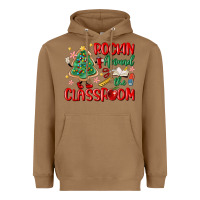 Rockin Around The Clasroom Teacher Heavyweight Hoodie | Teevron