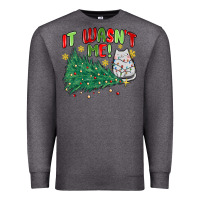 Charcoal Heather it wasn't me! christmas cat Premium Sweatshirt - MaliasSmallBusiness