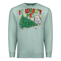 Seafoam it wasn't me! christmas cat Premium Sweatshirt - MaliasSmallBusiness