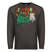 Smoke it wasn't me! christmas cat Premium Sweatshirt - MaliasSmallBusiness