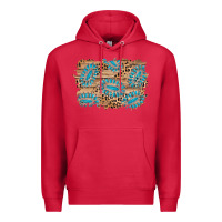 Cardinal gemstone wood leopard background Premium Hoodie - AdoDesignShop
