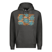 Charcoal Heather gemstone wood leopard background Premium Hoodie - AdoDesignShop