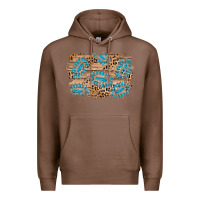 Chestnut gemstone wood leopard background Premium Hoodie - AdoDesignShop