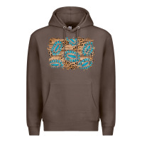 Coffee gemstone wood leopard background Premium Hoodie - AdoDesignShop