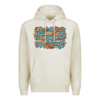 Oatmeal Heather gemstone wood leopard background Premium Hoodie - AdoDesignShop