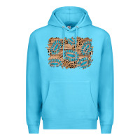 Ocean Blue gemstone wood leopard background Premium Hoodie - AdoDesignShop