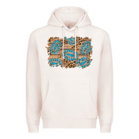 Pale Pink gemstone wood leopard background Premium Hoodie - AdoDesignShop