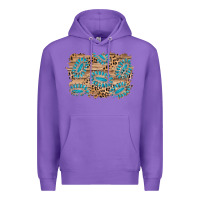 Purple gemstone wood leopard background Premium Hoodie - AdoDesignShop