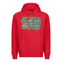 Red gemstone wood leopard background Premium Hoodie - AdoDesignShop