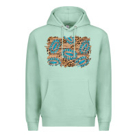 Seafoam gemstone wood leopard background Premium Hoodie - AdoDesignShop