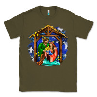Army Green jesus and mary with god Classic Tee - AdoDesignShop