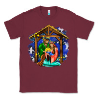 Burgundy jesus and mary with god Classic Tee - AdoDesignShop