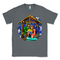 Charcoal Heather jesus and mary with god Classic Tee - AdoDesignShop