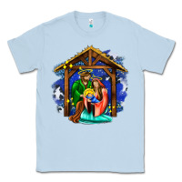 Dusty Blue jesus and mary with god Classic Tee - AdoDesignShop
